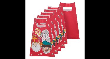 Boland Sinterklaas uitdeelzakjes - 50x - 23 x 15 cm - traktatiezakjes