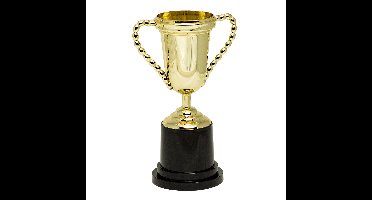 Boland Trofee/prijs beker met oren - goud - kunststof - 25 x 11 cm