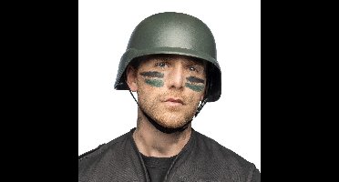 Boland verkleed soldaten/leger Helm - army groen - volwassenen