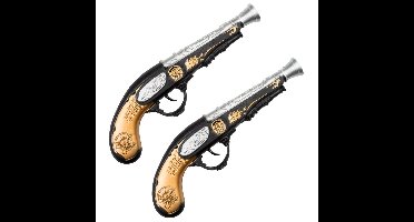 Boland Verkleed speelgoed Piraten accessoires - 2x - ouderwets pistool