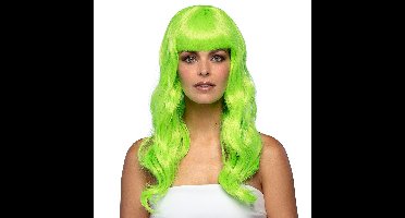 Boland Verkleedpruik dames - neon groen - Cabaret/hollywood/diva