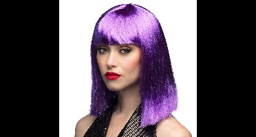 Boland Verkleedpruik dames - paars - Cabaret/hollywood/diva