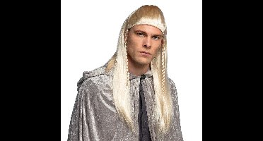 Boland Verkleedpruik met stijl haar - heren - blond - Elf/fantasy - Carnaval - lang haar