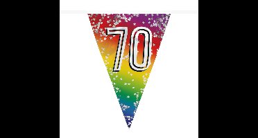 Boland Vlaggenlijn 70 jaar - 6 meter - glitter - slinger - verjaardag