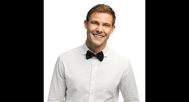 Boland Vlinderstrikje - zwart - polyester - 11 cm - voor dames/heren