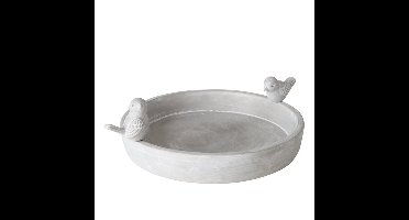 Boltze Vogelbad/voederschaal - grijs - beton - 30 x 24 x 11 cm