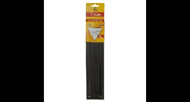 Brievenbusborstel met klep - bruin - kunststof - 34 x 8,3 cm
