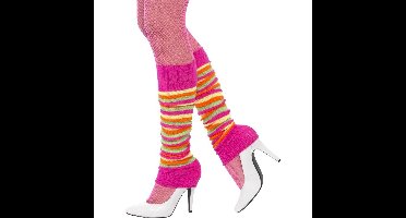 Carnaval verkleed Neon gekleurde beenwarmers - dames - Eighties