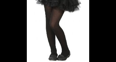 Carnaval verkleed panty voor kinderen - zwart - 6 tot 12 jaar
