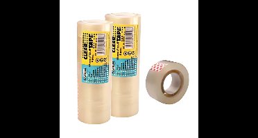 Centrum Plakband - 16x stuks - transparant - 12 mm x 10 m - kantoor