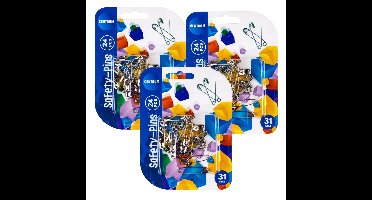 Centrum Veiligheidsspelden - metaal - zilver - 72x stuks - 31 mm