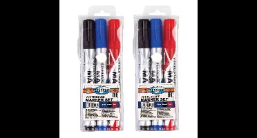 centrum Whiteboard marker/stift - 6x stuks - multi - uitwisbaar