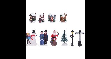 Christmas Decoration kerstdorp accessoires-miniatuur figuurtjes/huizen