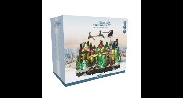 Christmas Decoration Kerstdorp tafereel - led licht en beweging