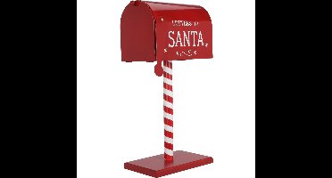 Christmas Decoration Kerstman brievenbus - rood - 51 cm