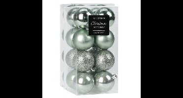 Christmas Decoration kleine kerstballen 48x -mintgroen-3cm -kunststofÂ?