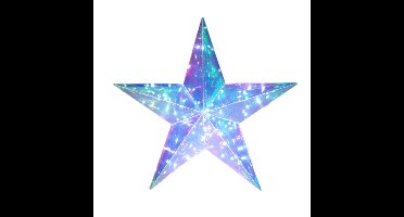 Christmas Decoration Verlichte kerstster - parelmoer - 37 cm -batterij