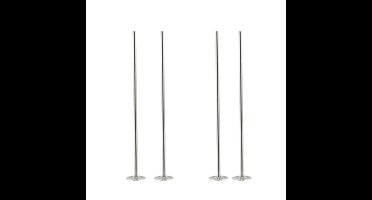 Cosy & trendy Cocktailstampers - roerstaafjes - 4x stuks - RVS - 21 cm