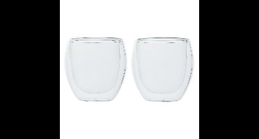Cosy & Trendy Koffieglazen - 2x - dubbelwandig - glas - 220 ml