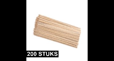 Cosy & Trendy Sat? prikkers - 200x stuks - hout - L25 cm