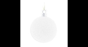 Cotton Balls kerstballen - wit - katoen - 6,5 cm