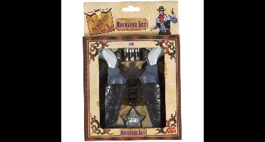 Cowboy verkleedset 2 revolvers met holster - Cowboy verkleedset