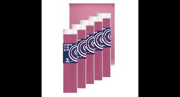 Crepe papier platte vellen - 5x - cyclaam - 250 x 50 cm - Knutsel papier
