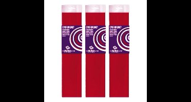 Crepe papier platte vellen - 5x - donker rood - 250 x 50cm - Knutsel papier