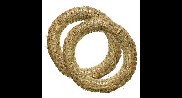 Decoratie krans van stro - 2x - 30 x 5 cm - DIY kransen maken
