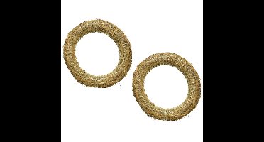 Decoratie krans van stro - 4x - 30 x 5 cm - DIY kransen maken