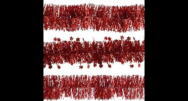 Decoris folie kerstslingers 6x stuks - rood - kunststof - 270 cm