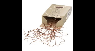 Decoris Kerstbalhaakjes - 100x - koper - 3.5 cm - kerstballen ophang haakjes