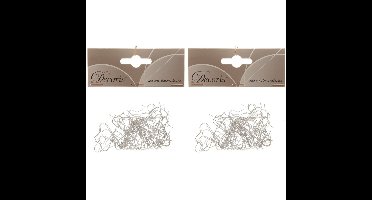 Decoris Kerstbalhaakjes - 100x st - zilver - 3,5 cm - ophanghaakjes