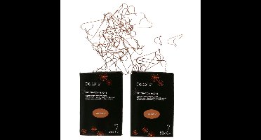 Decoris kerstbalhaakjes - 200x - koper - kerstballen ophang haakjes