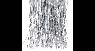 Decoris kerstboom folie slieren - 1x zakje - 40 x 50 cm - zilver