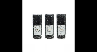 Decoris Kerstslinger - 3x stuks - kralen - zwart - 10 meter
