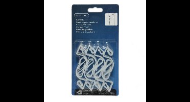 Decoris Kerstverlichting bevestiging haakjes - 16x st - dakgoot