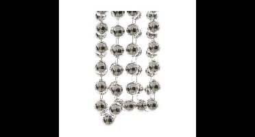 Decoris kralenslinger XXL - zilver - 270 cm - D2 cm - kunststof