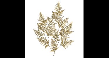 Decoris Kunstplant tak varen - 3x - goud - 87 x 36 cm - kunststof