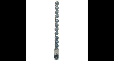 Decoris Mini kerstballen - 14x st - lichtblauw - D3 cm - kunststof