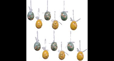 Decoris Paaseieren - 12x stuks - foam - 6 cm - paasversiering - pasen