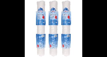 Decoris Sneeuwdeken - 3x stuks - wit - 300 x 60 cm - polyester - sneeuwtapijt