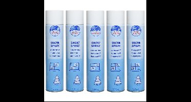 Decoris Sneeuwspray - 10x - wit - 400 ml - spuitsneeuw - kunstsneeuw