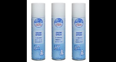Decoris Sneeuwspray - 3x - bus 150 ml - wit - ECO - spuitsneeuw
