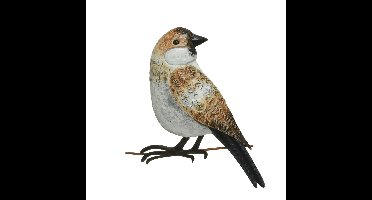 Decoris Tuindecoratie vogel - mus - metaal - 38 cm