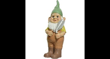 Decoris Tuinkabouter - met snoeischaar - polystone - H29 cm