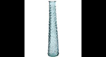 Decoris Vaas - transparant lichtblauw - ruit - glas - H32 cm