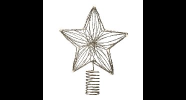 Decoris verlichte ster piek - metaal - 25,5 cm - steady