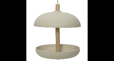 Decoris Vogelvoedersilo - hangend - beige - bamboe - 25 cm