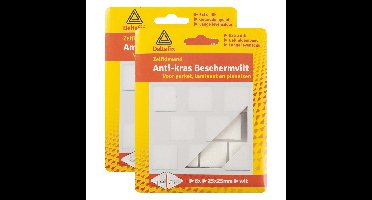 Deltafix Anti-krasvilt - 16x - wit - 25 x 25 mm - zelfklevend